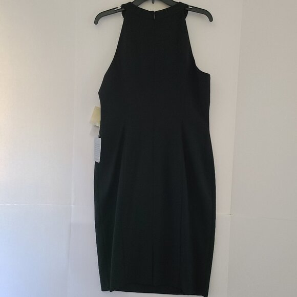 ELIZA J EMBELLISHED NECK- BLACK SHEATH SLEEVELESS DRESS - SIZE 14 - Picture 13 of 16